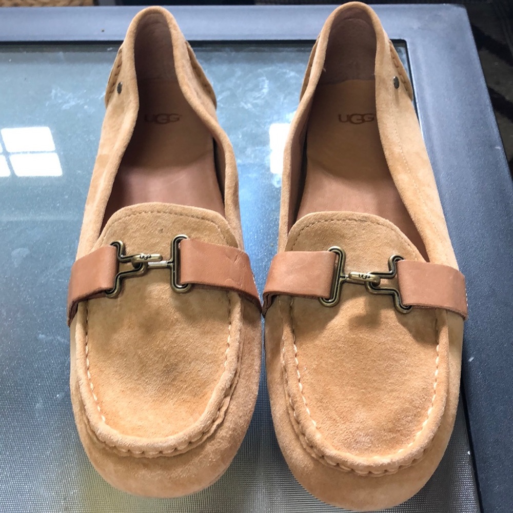 Ugg Moccasins/loafers. Suede. Never worn